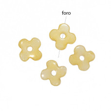 Giada Gialla fiore 15 mm pacco 5 pezzi Giada Gialla fiore 15 mm pacco 5 pezzi