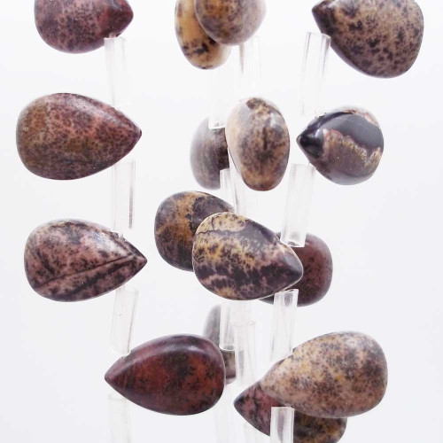 Diaspro gocce diaspro foro laterale 11x6.5 mm pacco 10 pz