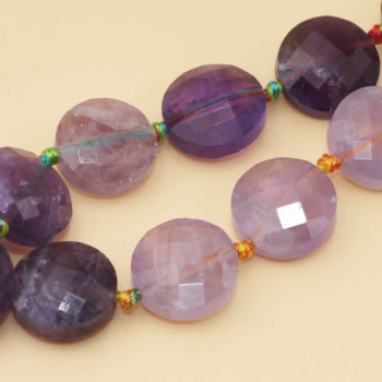 Ametista gettone sfacc. 12 mm AAAA Quality 2 pz