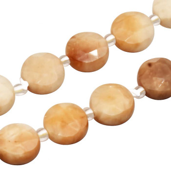 Gettone diaspro rosso sfac. 10 mm conf. 4 pz