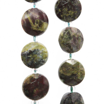 Gettone diaspro rosso muschiato sfac. 10 mm conf. 4 pz