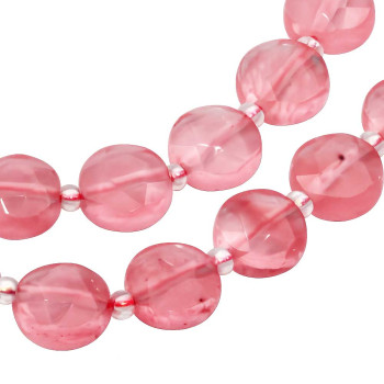 Gettone quarzo rosa sfac. 10 mm conf. 4 pz