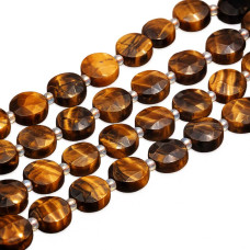Gettone occhio di tigre sfac. 10 mm conf. 4 pz Gettone occhio di tigre sfac. 10 mm conf. 4 pz