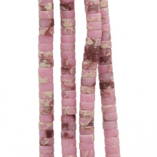 Pietre dure Heishi pasta rodocrosite rosa 4x2.5 mm filo da 40 cm Pietre dure Heishi pasta rodocrosite rosa 4x2.5 mm filo da 40 cm