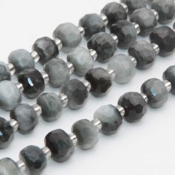 Rondelle pietre dure pietersite 7.5x6 mm sfacc. conf. 6 pz