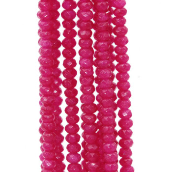 Pietre dure rondelle giada rubino sfacc. 4x2 mm filo 40 cm