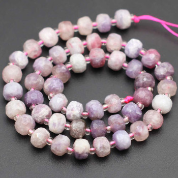 Rondelle pietre dure tormalina rosa 7.5x6 mm sfacc. conf. 6 pz