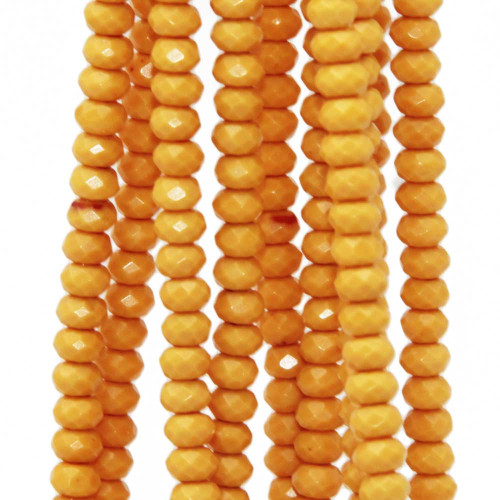 Agata gialla pastello sfacc. 4x3 mm filo 40 cm