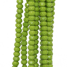 Rondelle sfacc. agata verde pastello 4x3 mm filo 40 cm