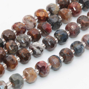 Rondelle pietre dure diaspro 7.5x6 mm sfacc. conf. 6 pz