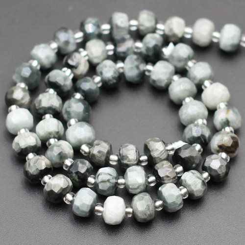 Rondelle pietre dure pietersite 7.5x6 mm sfacc. conf. 6 pz