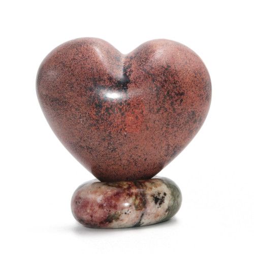 Cuore di Diaspro marrone 74 mm 460 grammi 