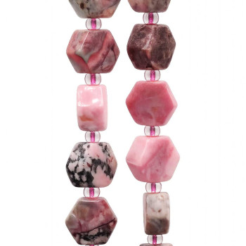 Rodanite esagonale 8 mm liscia conf. 6 pz