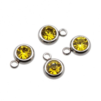 Punto luce acciaio 5.5 mm giallo conf. 1 pz