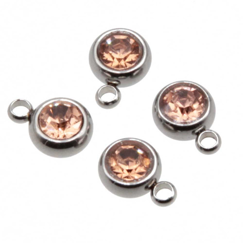 Punto luce acciaio 5.5 mm light pink conf. 1 pz