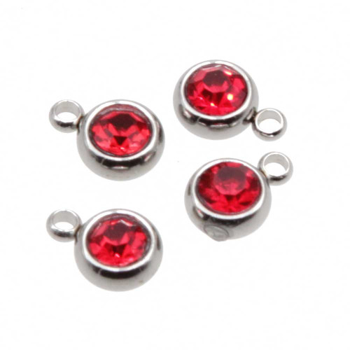 Punto luce acciaio 5.5 mm rubino conf. 1 pz