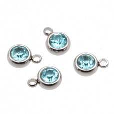Punto luce acciaio 5.5 mm verde azzurro conf. 1 pz