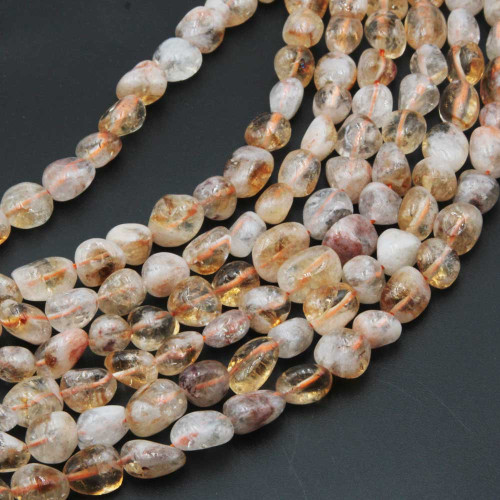 Quarzo citrino lemon pepite grado A++ filo 40 cm