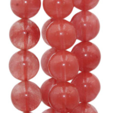 Quarzo cherry tondo liscio 12 mm 10 pz