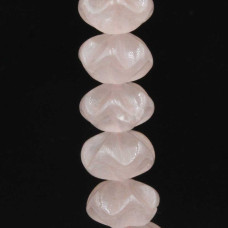 Quarzo rosa cipollotto intagliato 16x10 mm 2 pz Quarzo rosa cipollotto intagliato 16x10 mm 2 pz