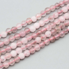 Quarzo rosa colorata 4 mm sfacc. filo 40 cm