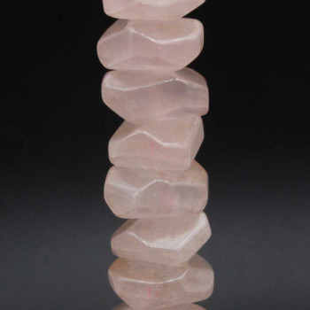 Quarzo rosa pepita piatta foro centrale 22x9 mm 2 pz