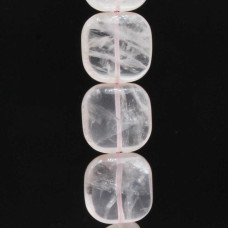 Quarzo rosa quadrato 18 mm liscia 2 pz