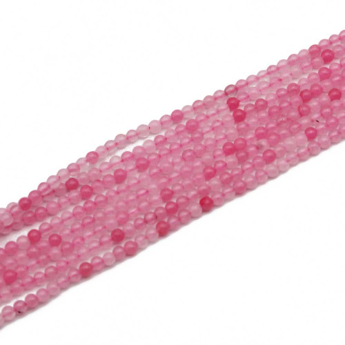 Quarzo rosa tondo liscio 2 mm filo 40 cm