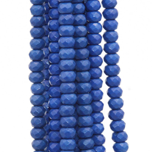 Pietre dure rondelle agata blu 4x3 mm filo 40 cm