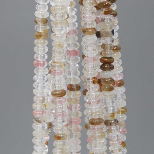 Quarzo colorato Rondelle 4x2 mm filo 40 cm