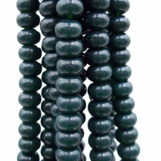 Perline rondelle in vetro verde smeraldo 8x4.5 mm filo 40 cm Perline rondelle in vetro verde smeraldo 8x4.5 mm filo 40 cm