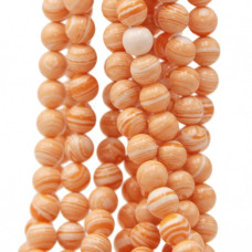 Rodocrosite arancio tonda liscia 8 mm filo 40 cm