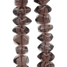 Pietre dure sasso quarzo fumè 10x8 mm circa conf. 6 pz