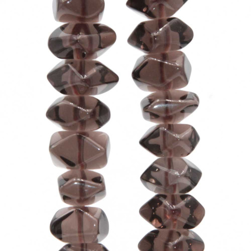 Pietre dure sasso quarzo fumè 10x8 mm circa conf. 6 pz