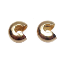 Copri schiacciani oro 4 mm pacco 20 pz Copri schiacciani oro 4 mm pacco 20 pz
