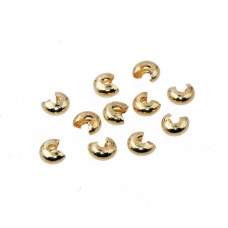 Copri schiaccini placcati oro 18kt 5 mm 25 pz
