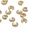 Copri schiaccini placcati oro 18kt intagliati 4 mm 30 pz