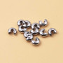 Copri schiaccini placcati oro bianco 18kt 4 mm 25 pz