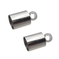 Finali ottone rodiato 9x5 mm foro 4.5 mm pacco 10 pz