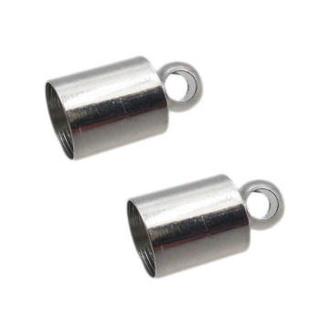 Finali ottone rodiato 10x6 mm foro 5.5 mm pacco 10 pz
