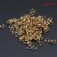 Pacco ingrosso Salvafilo in acciaio oro 6.3x5 mm 100 pz
