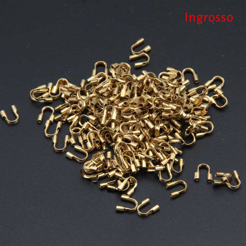 Pacco ingrosso Salvafilo in acciaio oro 6.3x5 mm 100 pz
