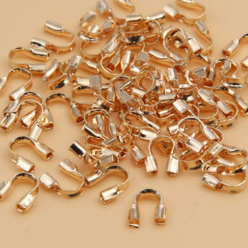 Salvafilo gold plated 18kt 4x4.4 mm pacco 20 pz
