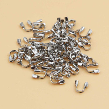 Salvafilo white gold plated 18kt 4x4.4 mm pacco 20 pz