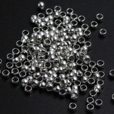 Schiaccini metallo rodio 2.5 mm pacco 100 pz