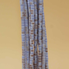 Perline in vetro tubicino 2.2x1.5 mm lilla e rosa antico filo 40 cm