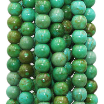 Turchese africano tondo liscio 8 mm filo 40 cm