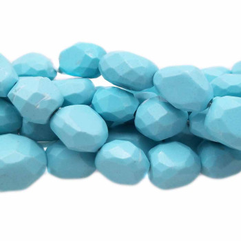 Pepite turchese sint. sfaccettate 8/12 mm pacco 10 pz