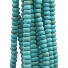 Rondelle di turchese 5x3 mm filo 40 cm Rondelle di turchese 5x3 mm filo 40 cm