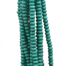 Rondelle di turchese scuro 5x3 mm filo 40 cm Rondelle di turchese scuro 5x3 mm filo 40 cm